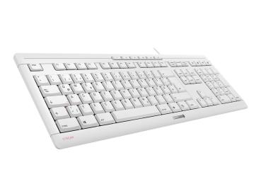 CHERRY STREAM KEYBOARD Kabelgebunden QWERTZ USB – Leise Büro-Tastatur Hellgrau